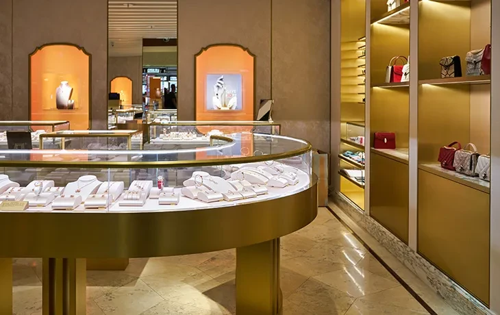تصميم متجر بيع المجوهرات بالتجزئة الرائد في دولة الإمارات العربية المتحدة